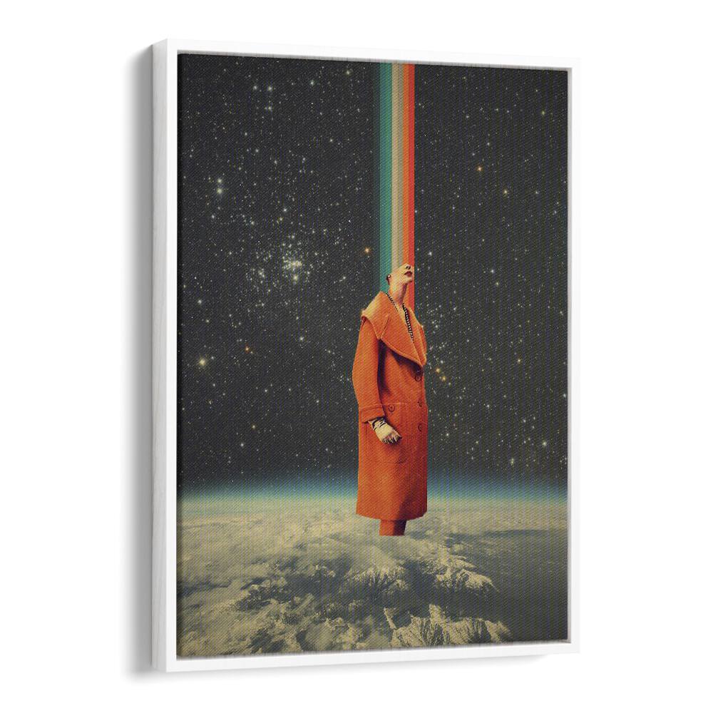 Space Colour By Frank Moth Surreal Art Prints Surrealism in White Floater Frame