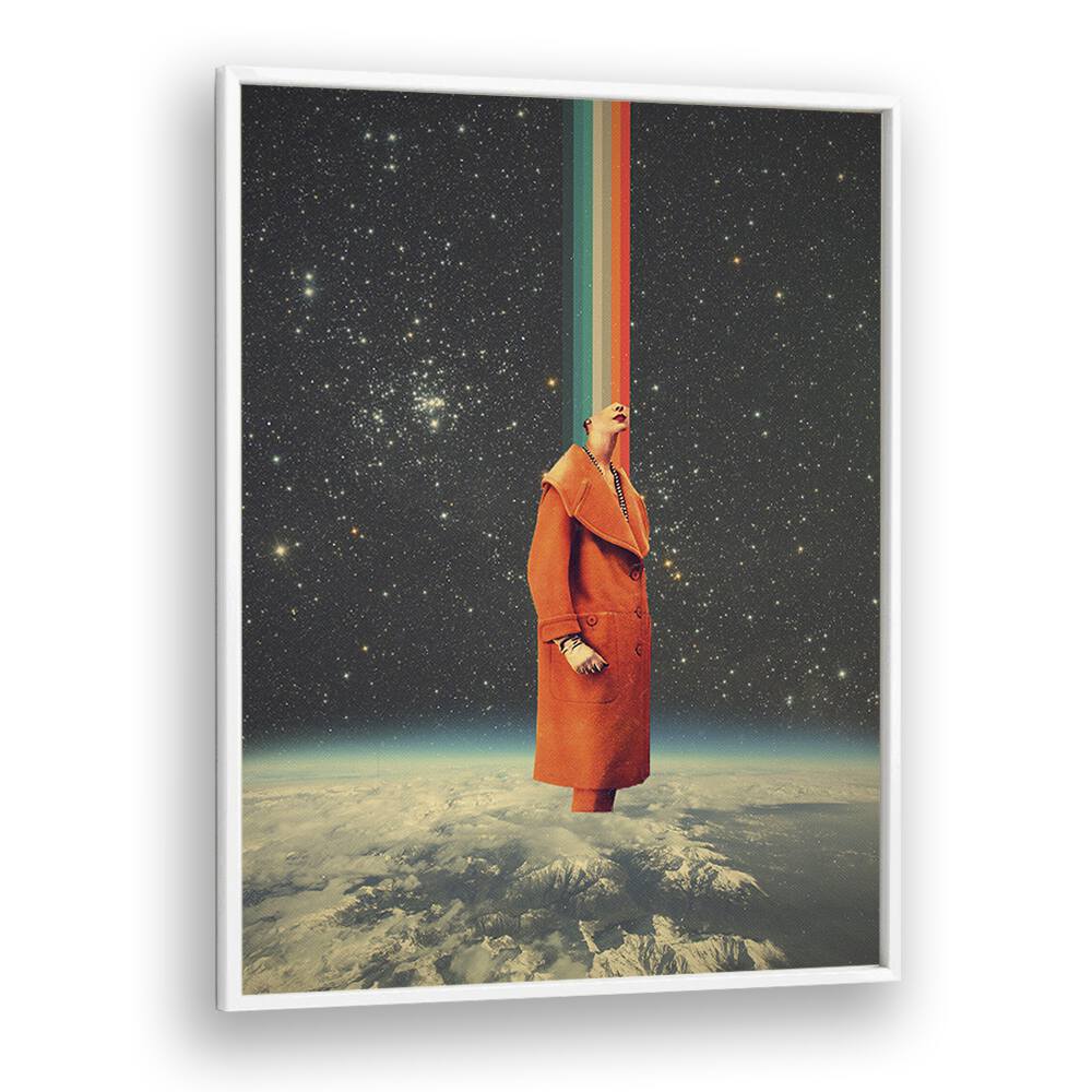 Space Colour By Frank Moth Surreal Art Prints Surrealism in White Plain Frame