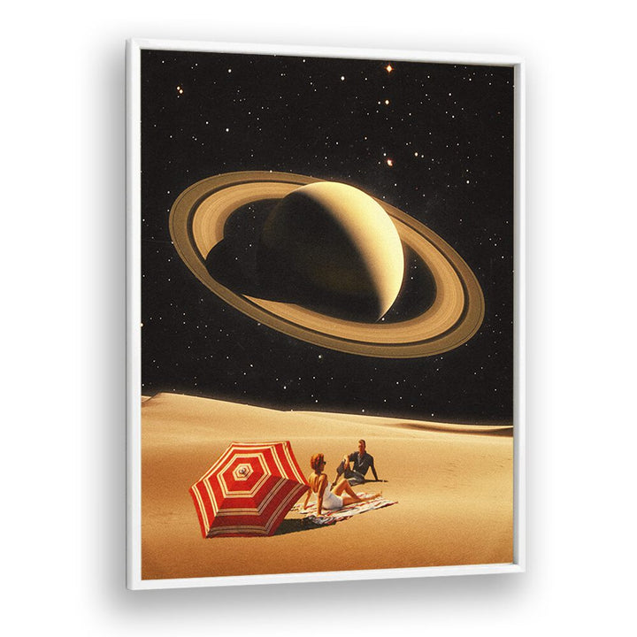 Space Date Surreal Paintings Surreal Art Prints in White Plain Frame