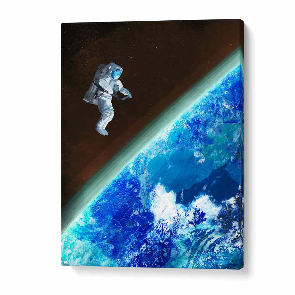 Space Walk By Goed Blauw Sci-fi-posters Wall Art Prints in Gallery Wrap