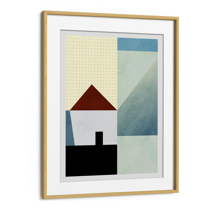 Spaces Bleu House By Ana Rut Bre Abstract Art Abstract Wall Art in Oak Wood Frame With Mount