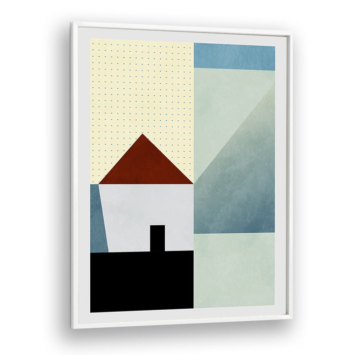 Spaces Bleu House By Ana Rut Bre Abstract Art Abstract Wall Art in White Plain Frame