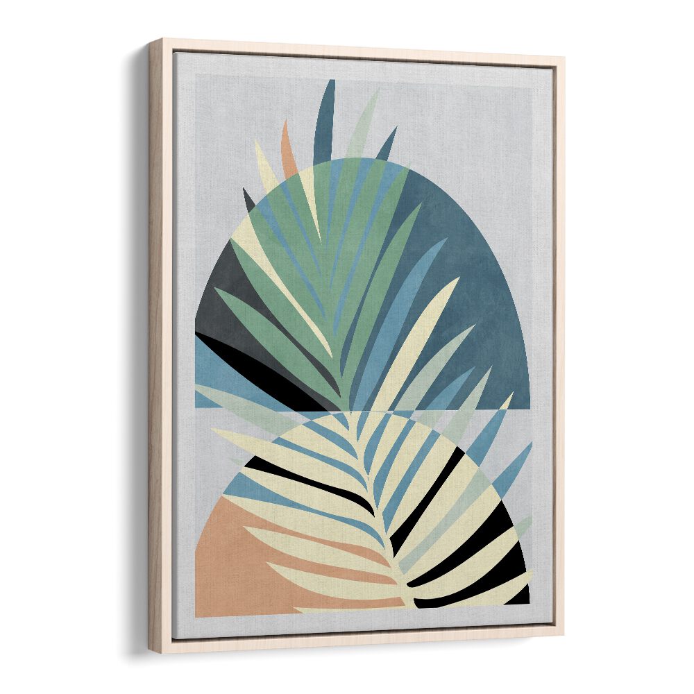 Spaces Bleu Kopie By Ana Rut Bre Abstract Art Abstract Wall Art in Oak Wood Floater Frame