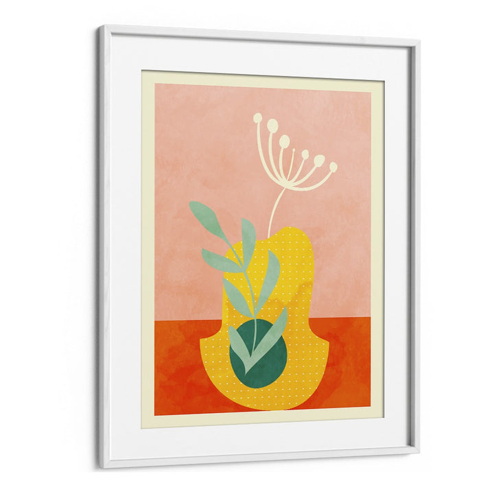 Spaces Fleur ii By Ana Rut Bre Abstract Art Abstract Wall Art in White Frame With Mount