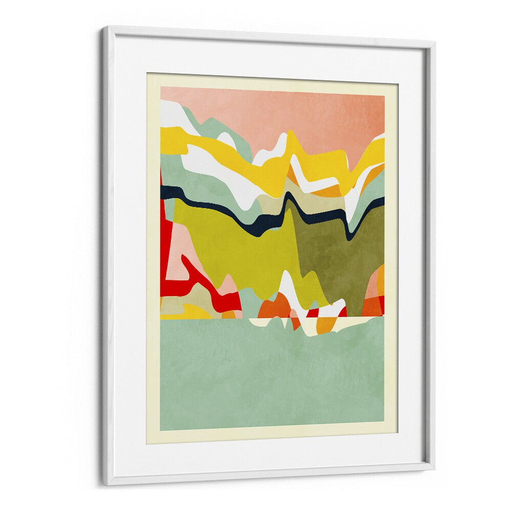 Spaces Landscape By Ana Rut Bre Abstract Art Abstract Wall Art in White Frame With Mount