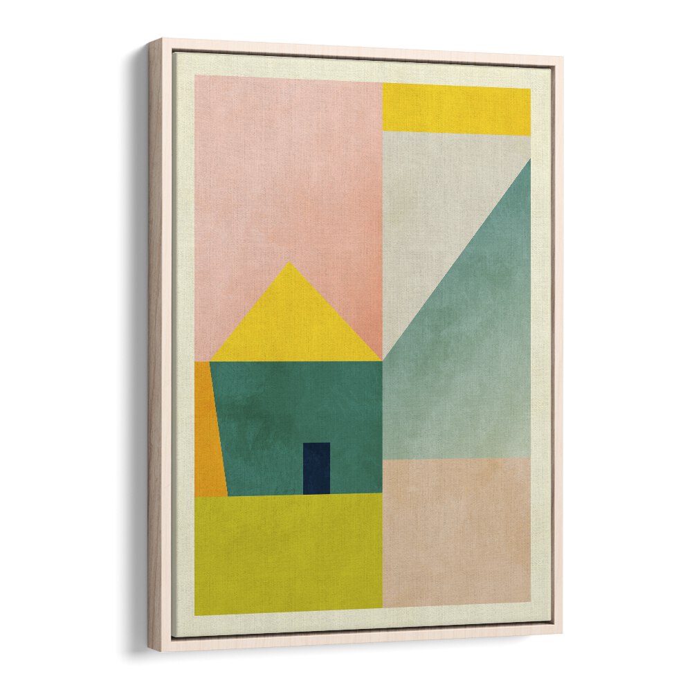 Spaces iii Haus By Ana Rut Bre Abstract Art Abstract Wall Art in Oak Wood Floater Frame