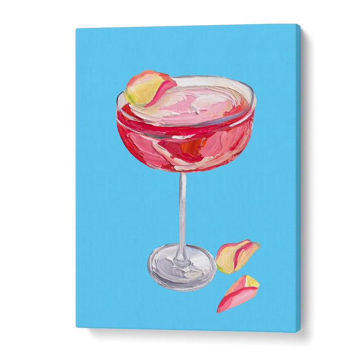 Sparkling Rose Gin Cocktail by Alice Straker Bar Posters Bar Art Prints in Gallery Wrap