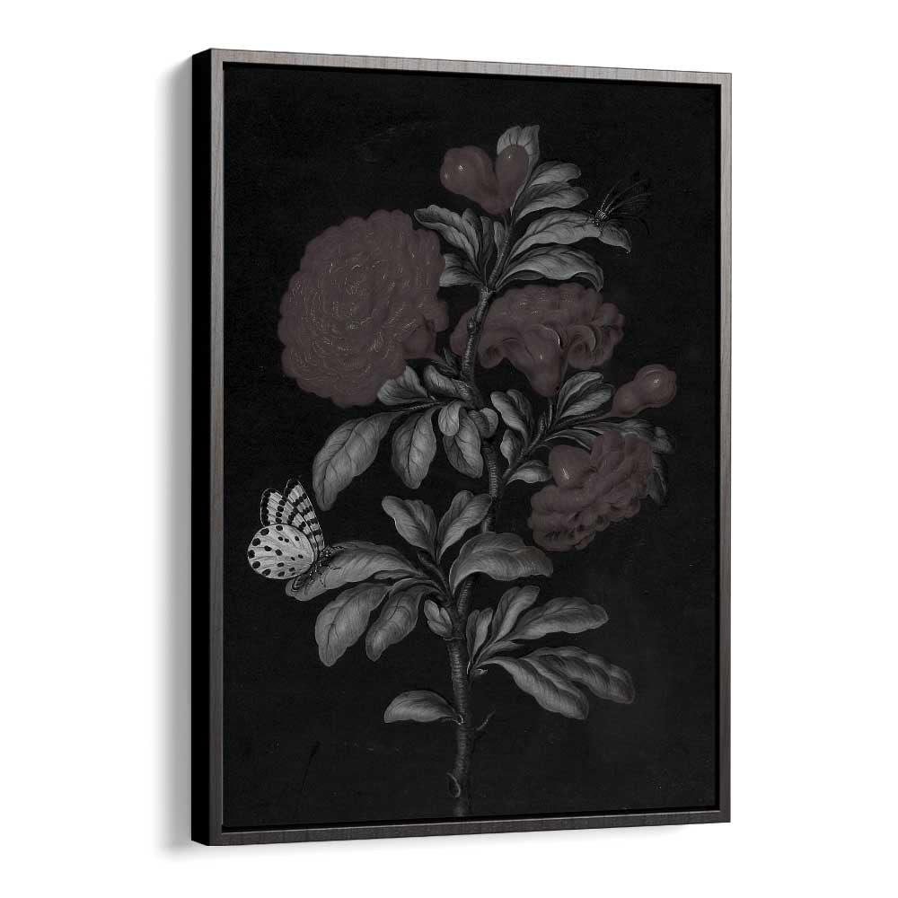 Spectral Petals i Gothic Wall Art Prints in Black Floater Frame