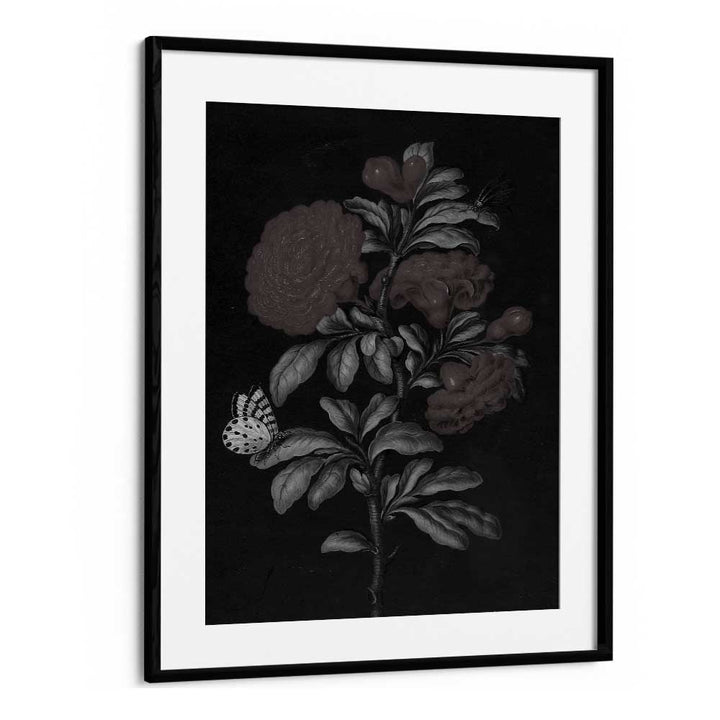 Spectral Petals i Gothic Wall Art Prints in Black Frame With Mount