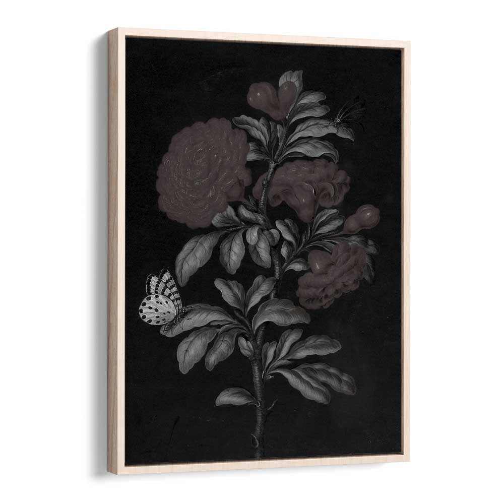 Spectral Petals i Gothic Wall Art Prints in Oak Wood Floater Frame