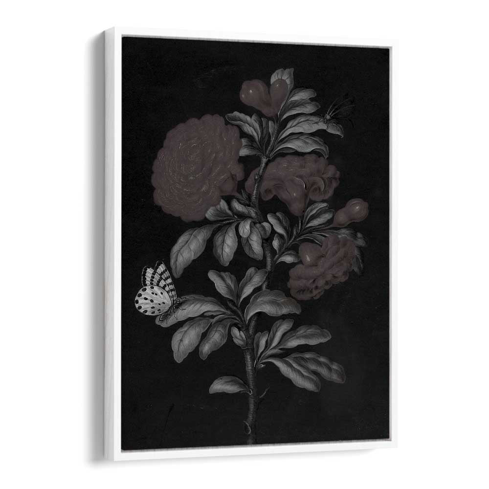 Spectral Petals i Gothic Wall Art Prints in White Floater Frame