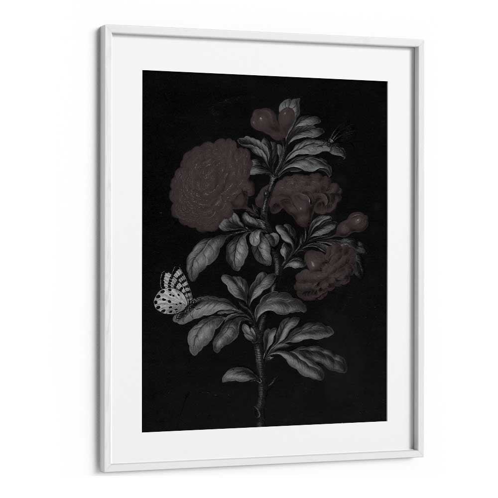 Spectral Petals i Gothic Wall Art Prints in White Frame With Mount