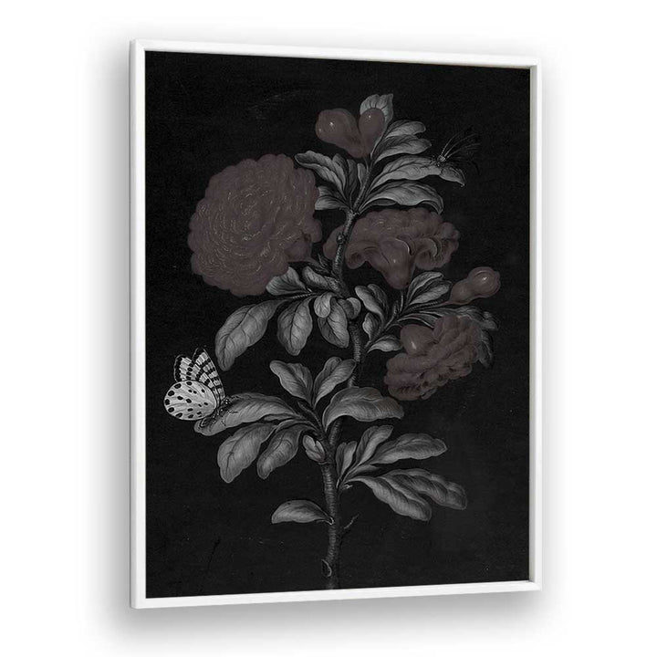 Spectral Petals i Gothic Wall Art Prints in White Plain Frame