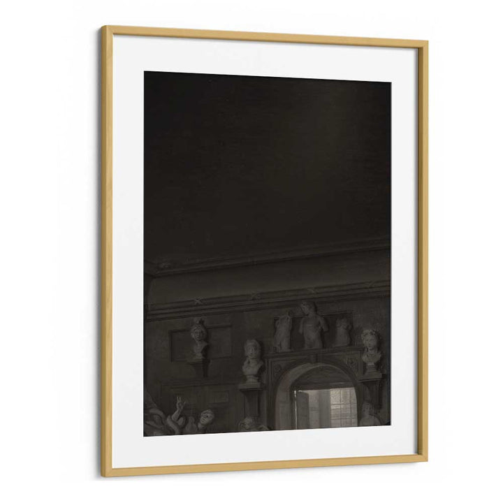 Spectral Stare Gothic Wall Art Prints in Oak Wood Frame With Mount