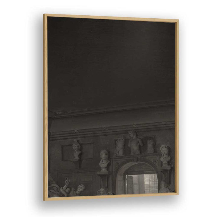 Spectral Stare Gothic Wall Art Prints in Oak Wood Plain Frame