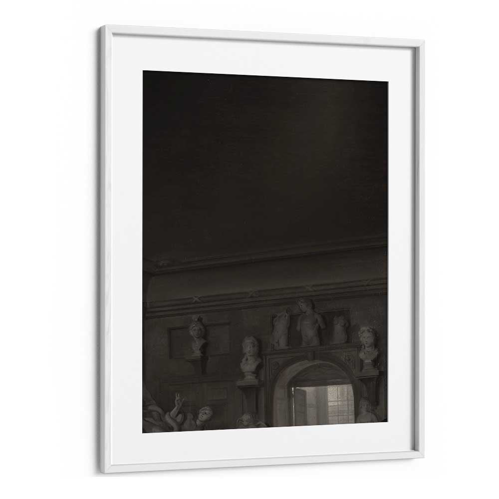 Spectral Stare Gothic Wall Art Prints in White Frame With Mount