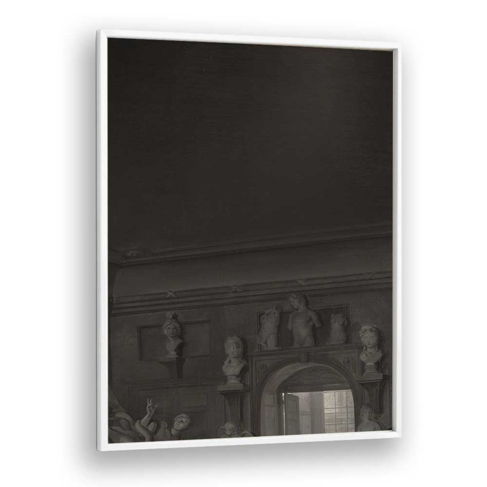 Spectral Stare Gothic Wall Art Prints in White Plain Frame