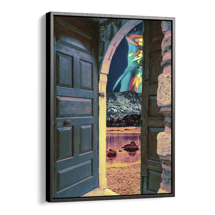 Spirit Cited By Cosmo Zach Surreal Art Prints in Black Floater Frame