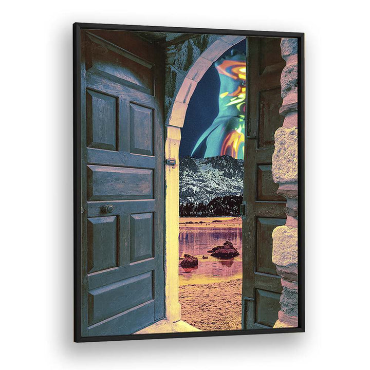 Spirit Cited By Cosmo Zach Surreal Art Prints in Black Plain Frame