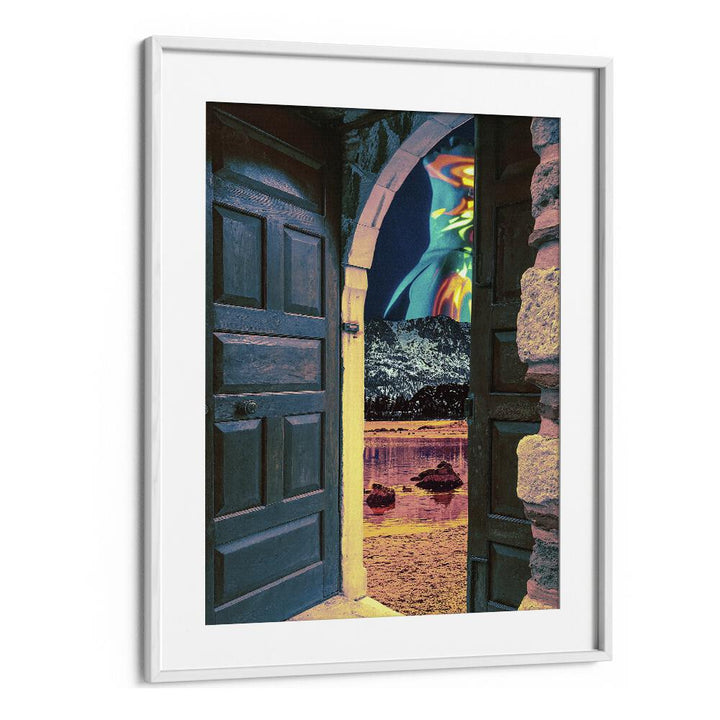 Spirit Cited By Cosmo Zach Surreal Art Prints in White Frame With Mount