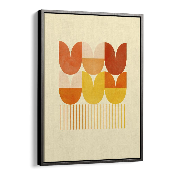 Spring Mid Raphsody Orange I By Ana Rut Bre Abstract Art Abstract Wall Art in Black Floater Frame