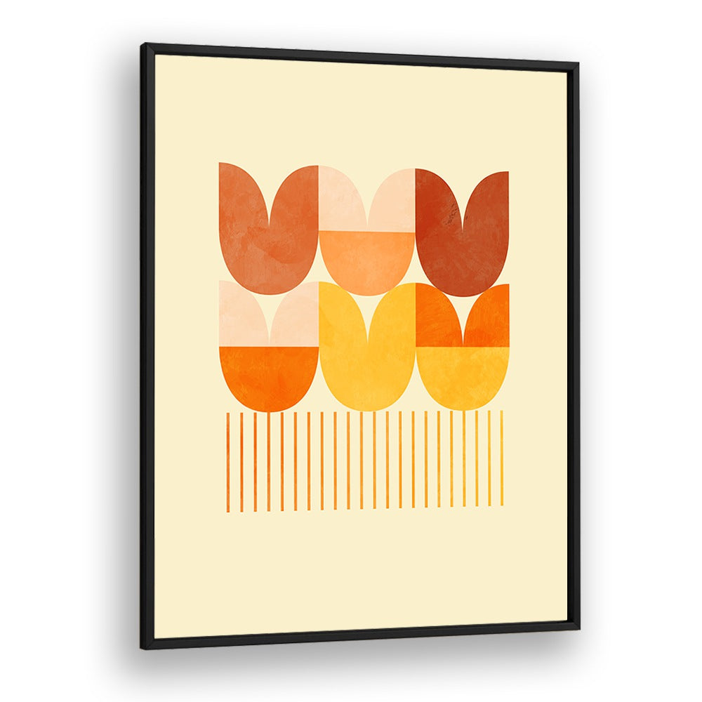 Spring Mid Raphsody Orange I By Ana Rut Bre Abstract Art Abstract Wall Art in Black Plain Frame