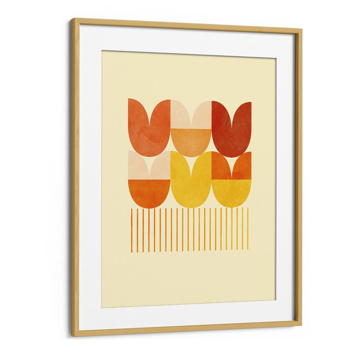 Spring Mid Raphsody Orange I By Ana Rut Bre Abstract Art Abstract Wall Art in Oak Wood Frame With Mount