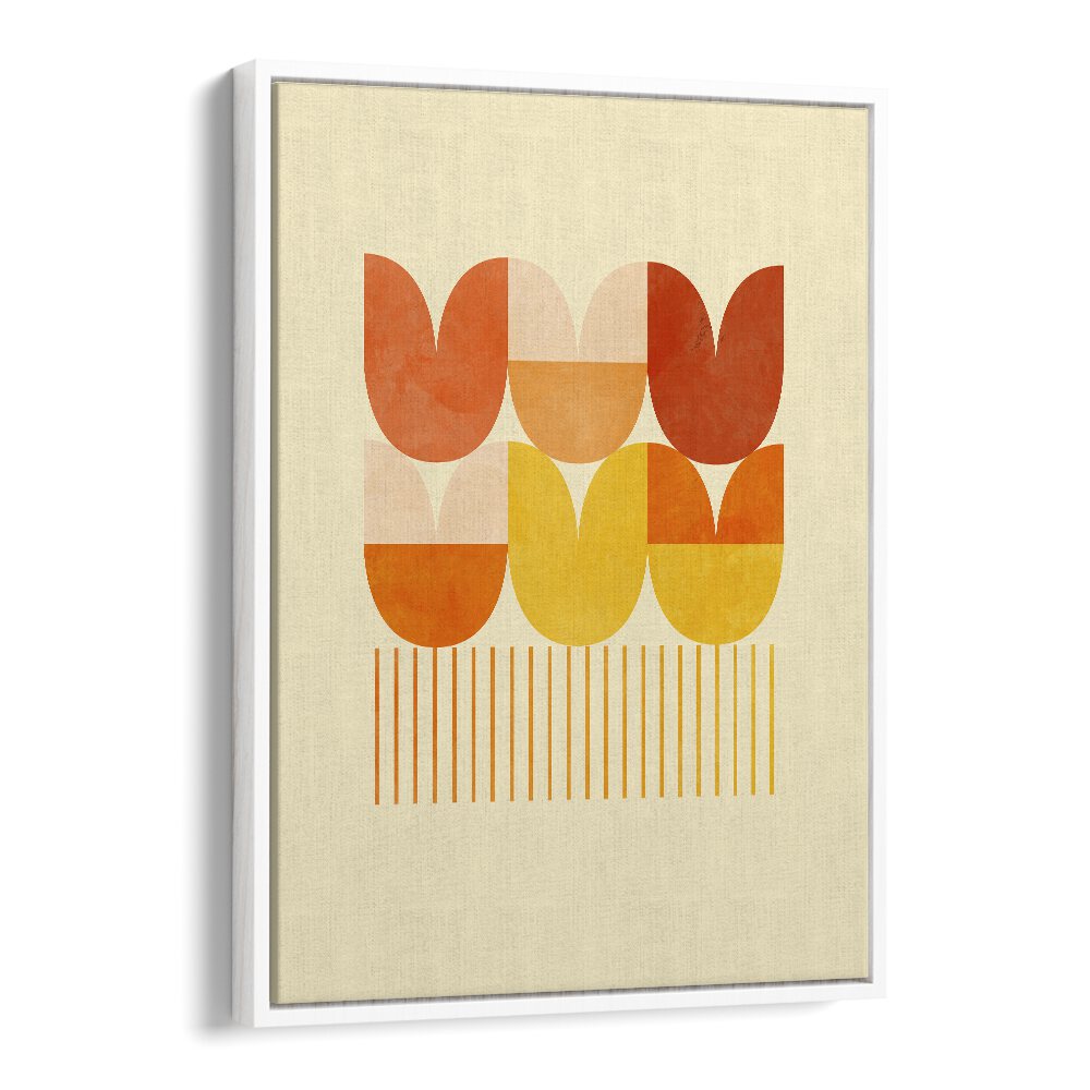 Spring Mid Raphsody Orange I By Ana Rut Bre Abstract Art Abstract Wall Art in White Floater Frame