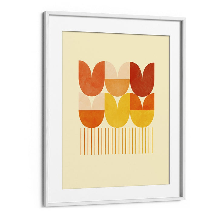 Spring Mid Raphsody Orange I By Ana Rut Bre Abstract Art Abstract Wall Art in White Frame With Mount