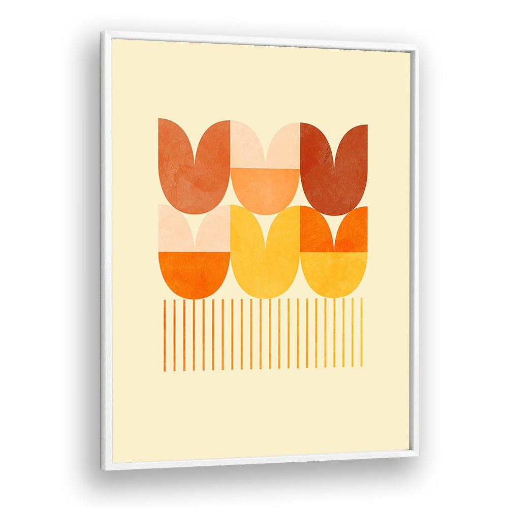 Spring Mid Raphsody Orange I By Ana Rut Bre Abstract Art Abstract Wall Art in White Plain Frame