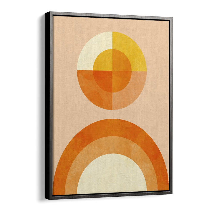 Spring Mid Raphsody Orange II By Ana Rut Bre Abstract Art Abstract Wall Art in Black Floater Frame