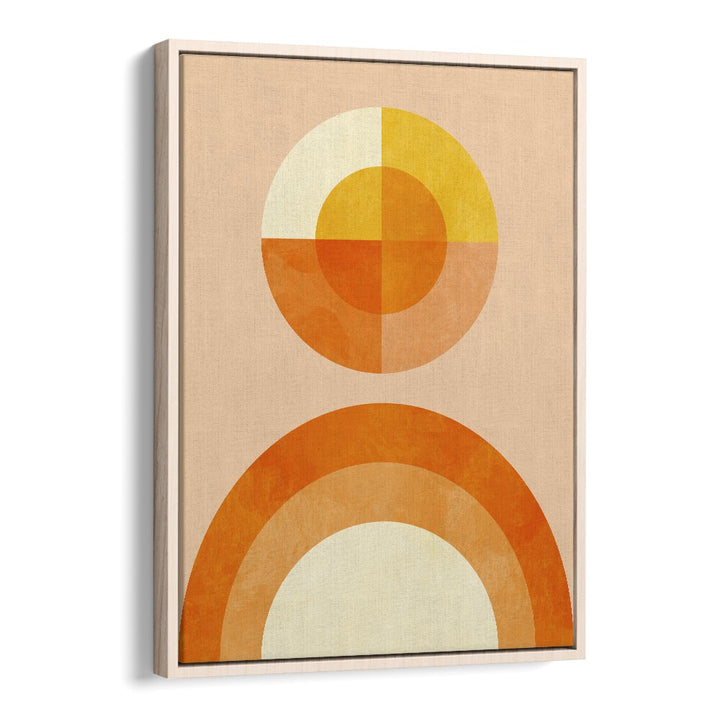 Spring Mid Raphsody Orange II By Ana Rut Bre Abstract Art Abstract Wall Art in Oak Wood Floater Frame