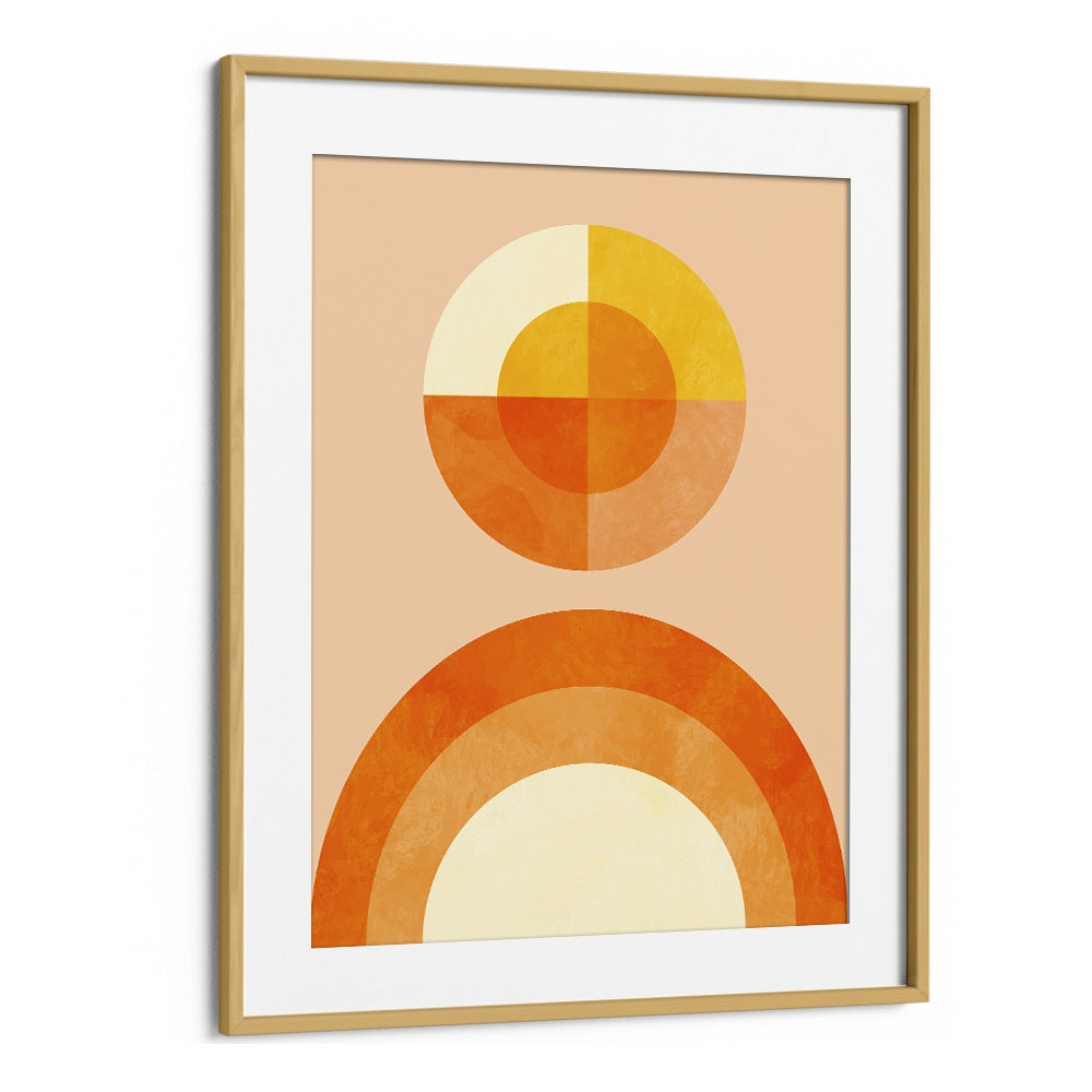 Spring Mid Raphsody Orange II By Ana Rut Bre Abstract Art Abstract Wall Art in Oak Wood Frame With Mount