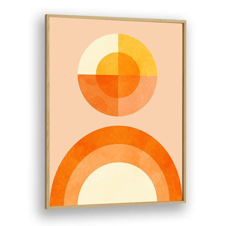 Spring Mid Raphsody Orange II By Ana Rut Bre Abstract Art Abstract Wall Art in Oak Wood Plain Frame