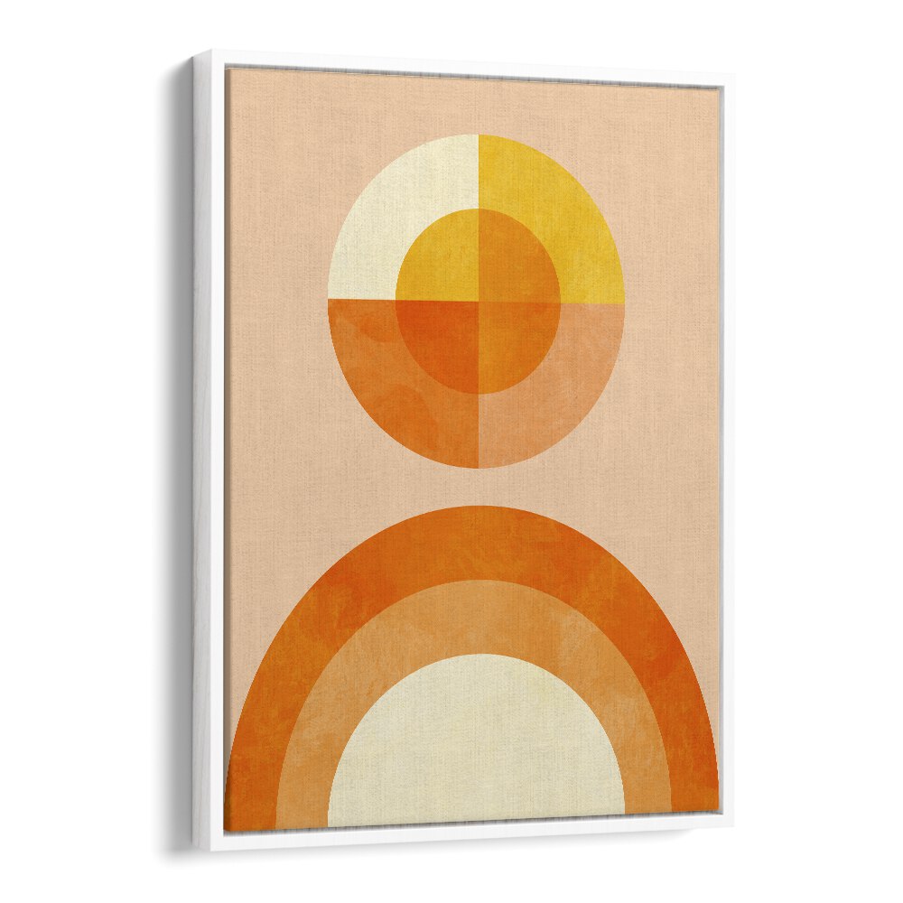 Spring Mid Raphsody Orange II By Ana Rut Bre Abstract Art Abstract Wall Art in White Floater Frame