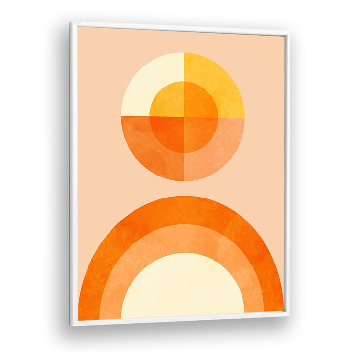 Spring Mid Raphsody Orange II By Ana Rut Bre Abstract Art Abstract Wall Art in White Plain Frame