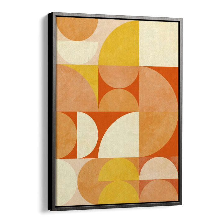 Spring Mid Raphsody Orange III By Ana Rut Bre Abstract Art Abstract Wall Art in Black Floater Frame