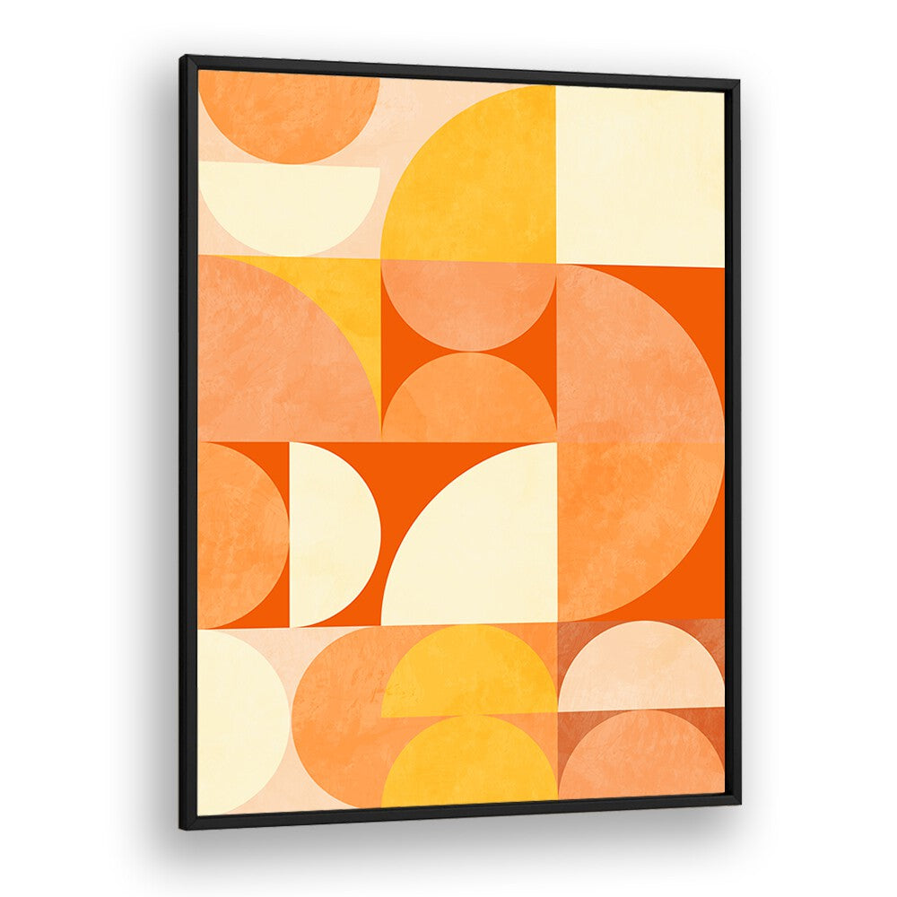 Spring Mid Raphsody Orange III By Ana Rut Bre Abstract Art Abstract Wall Art in Black Plain Frame