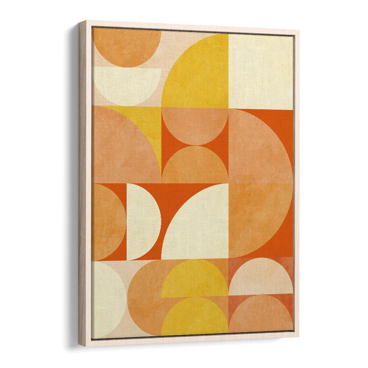 Spring Mid Raphsody Orange III By Ana Rut Bre Abstract Art Abstract Wall Art in Oak Wood Floater Frame