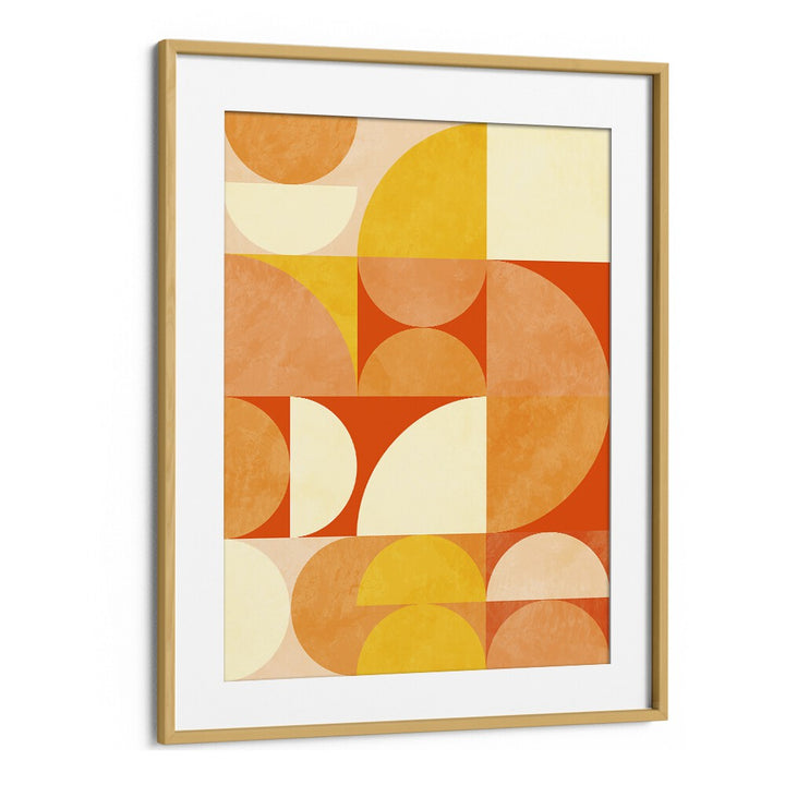 Spring Mid Raphsody Orange III By Ana Rut Bre Abstract Art Abstract Wall Art in Oak Wood Frame With Mount