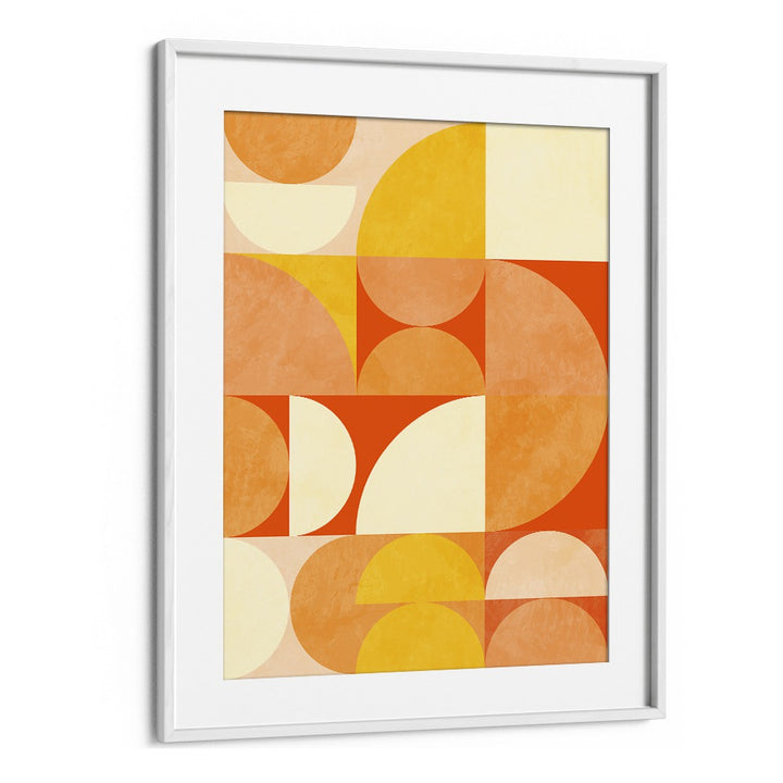 Spring Mid Raphsody Orange III By Ana Rut Bre Abstract Art Abstract Wall Art in White Frame With Mount