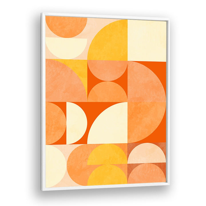 Spring Mid Raphsody Orange III By Ana Rut Bre Abstract Art Abstract Wall Art in White Plain Frame