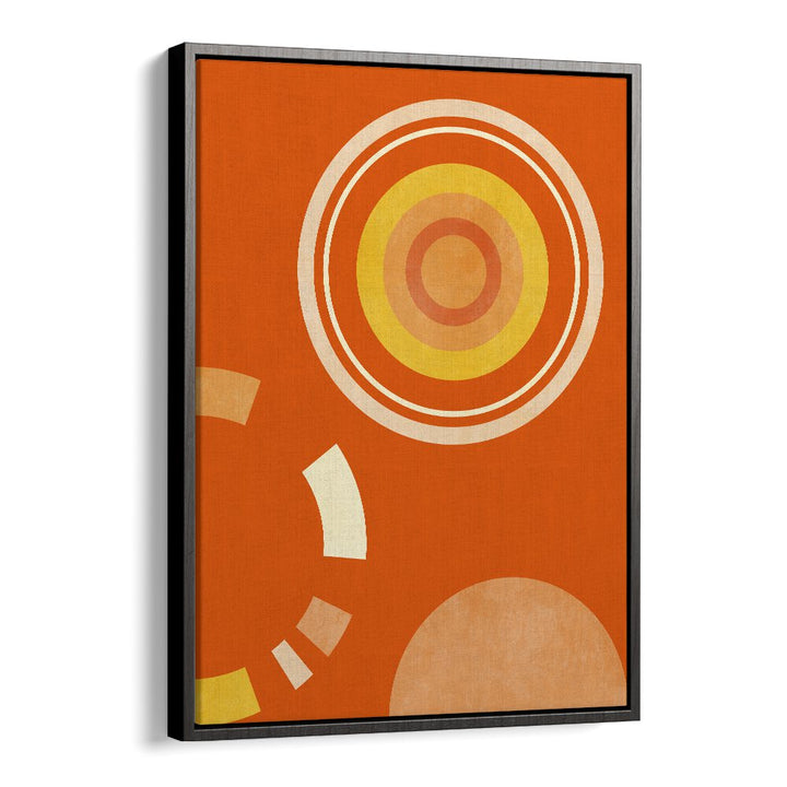 Spring Mid Raphsody Orange IV By Ana Rut Bre Abstract Art Abstract Wall Art in Black Floater Frame