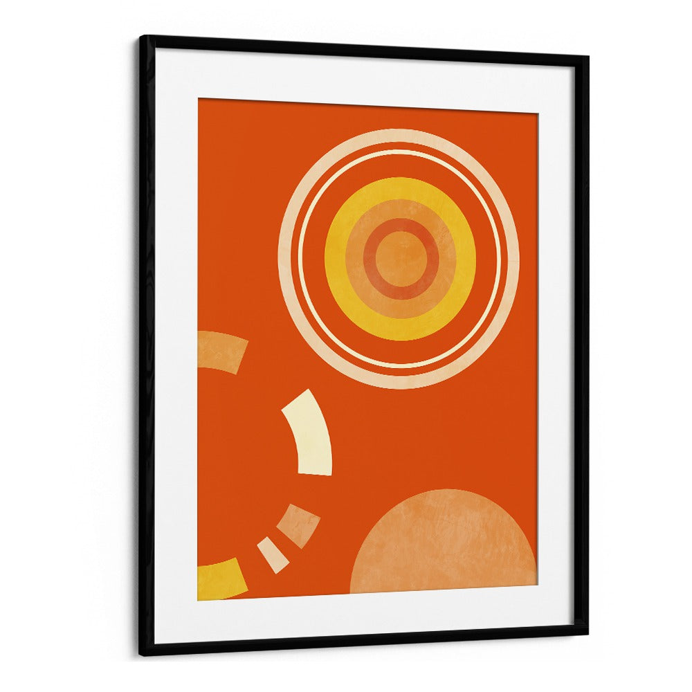 Spring Mid Raphsody Orange IV By Ana Rut Bre Abstract Art Abstract Wall Art in Black Frame With Mount