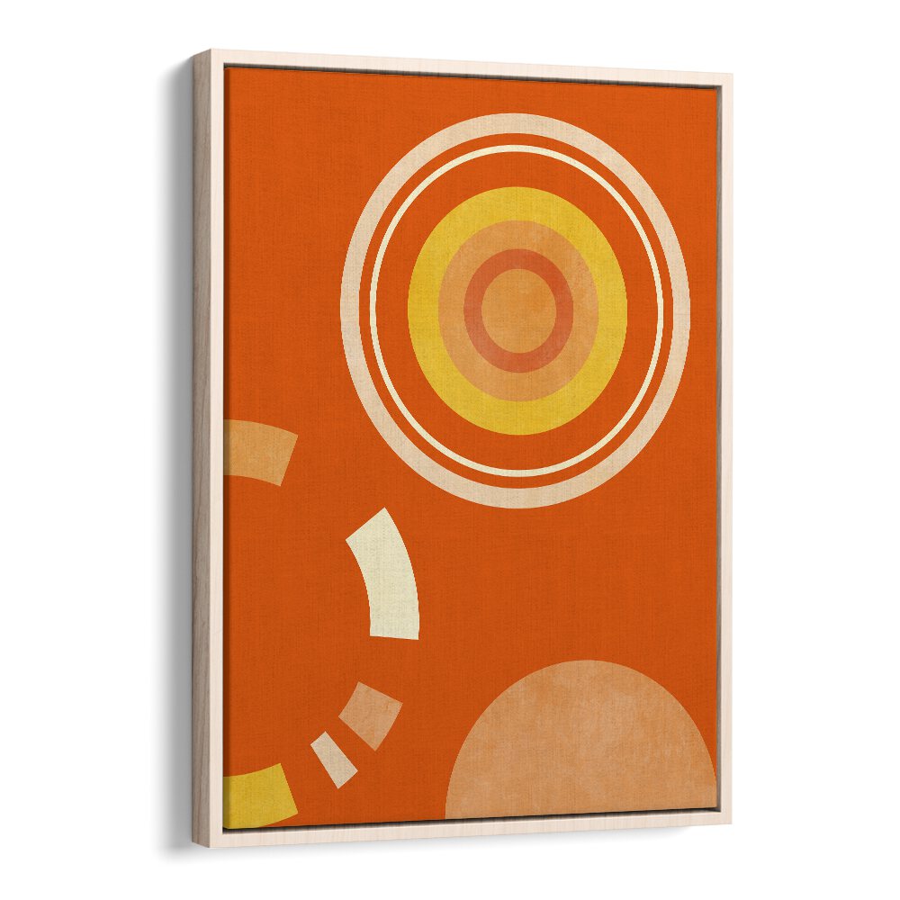 Spring Mid Raphsody Orange IV By Ana Rut Bre Abstract Art Abstract Wall Art in Oak Wood Floater Frame