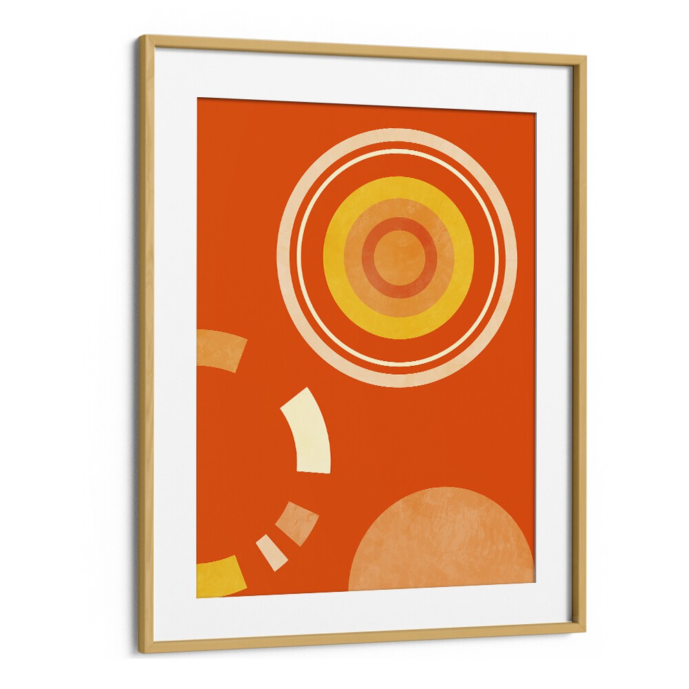 Spring Mid Raphsody Orange IV By Ana Rut Bre Abstract Art Abstract Wall Art in Oak Wood Frame With Mount