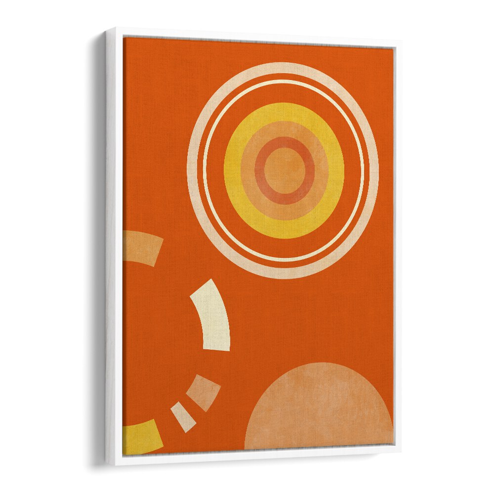 Spring Mid Raphsody Orange IV By Ana Rut Bre Abstract Art Abstract Wall Art in White Floater Frame