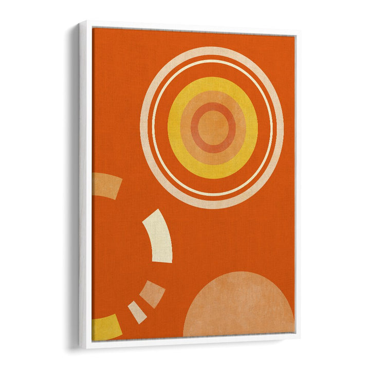 Spring Mid Raphsody Orange IV By Ana Rut Bre Abstract Art Abstract Wall Art in White Floater Frame