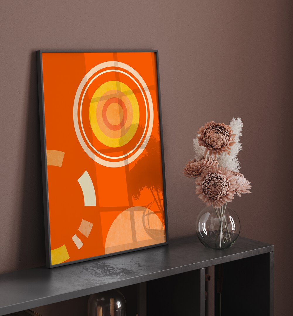 Spring Mid Raphsody Orange IV By Ana Rut Bre Abstract Art Abstract Wall Art placed on a wall