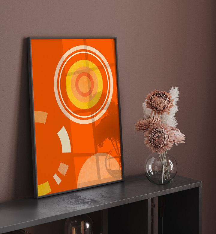 Spring Mid Raphsody Orange IV By Ana Rut Bre Abstract Art Abstract Wall Art placed on a wall